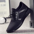 Men's shoes new 2021 Korean fashion casual running shoes cross-border wholesale simple flying woven sneakers